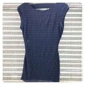 Navy lace top
